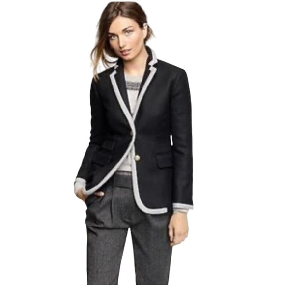 Womens J.Crew Preppy HackingWool Blazer Size 2 Business Casual Officewear - Picture 2 of 8
